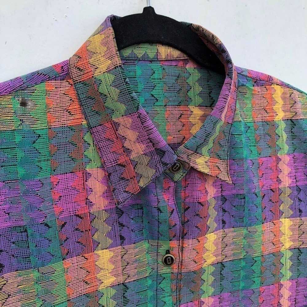 Vintage - Multicolour Plaid Shirt Button Ups - image 2