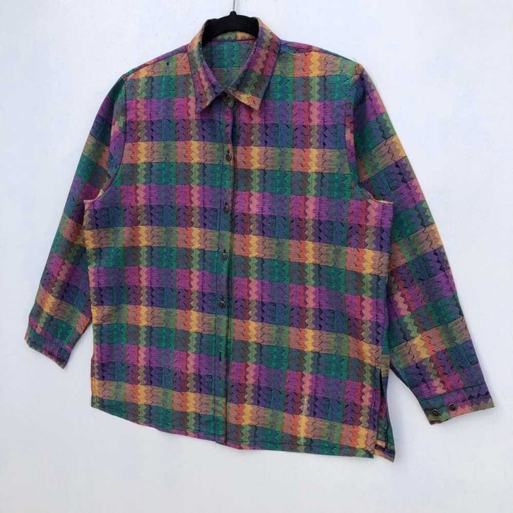 Vintage - Multicolour Plaid Shirt Button Ups - image 3