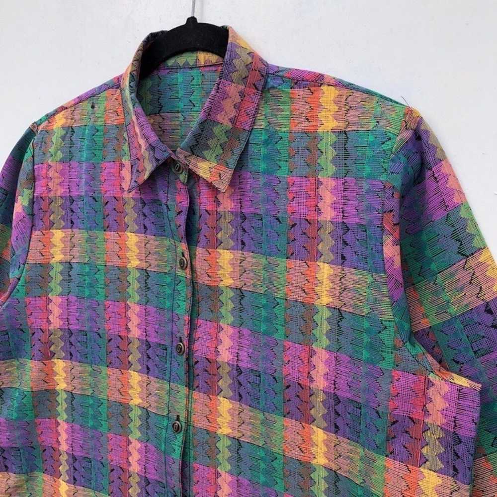 Vintage - Multicolour Plaid Shirt Button Ups - image 4