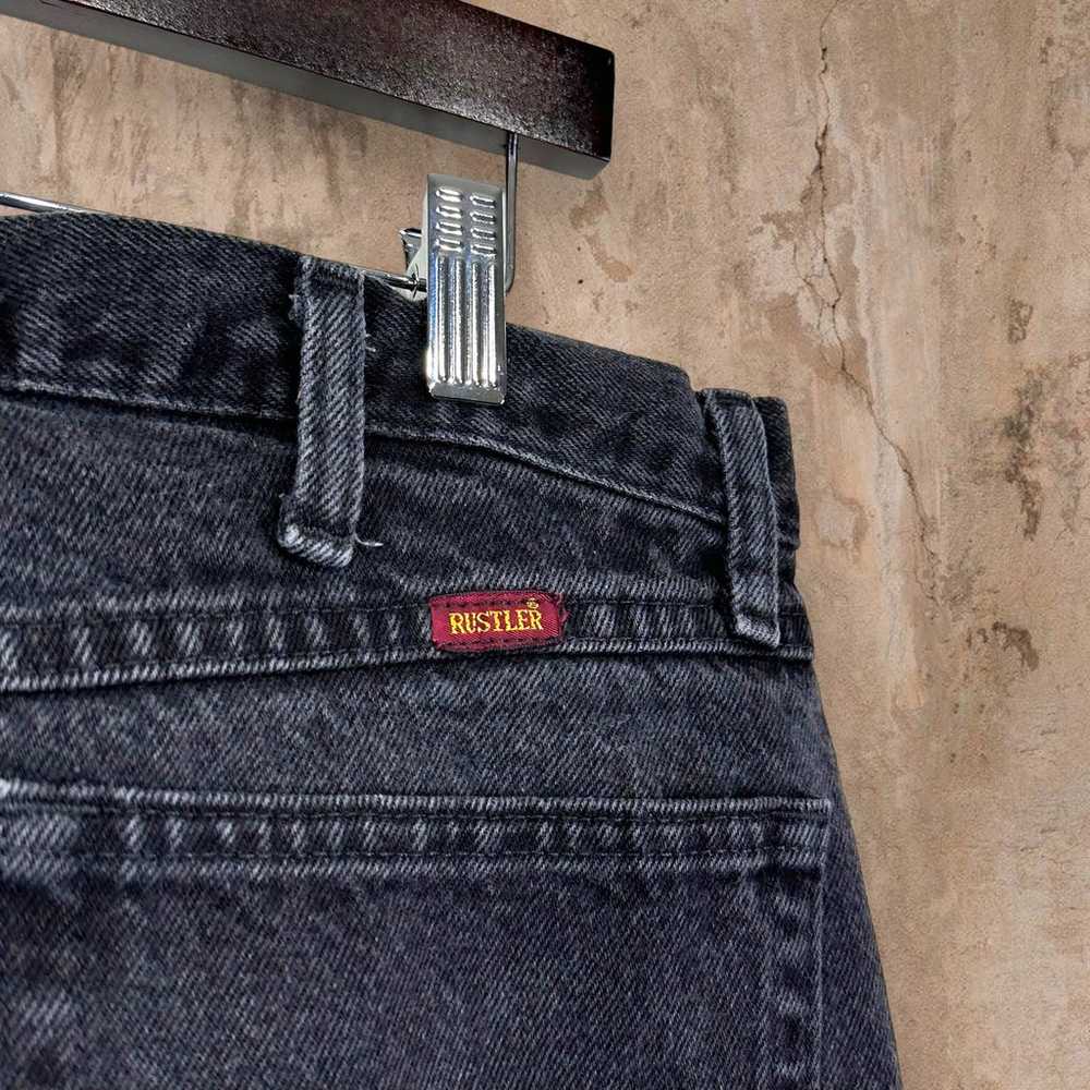Rustler Jeans Smoke Black Wash Work Wear Denim Re… - image 5