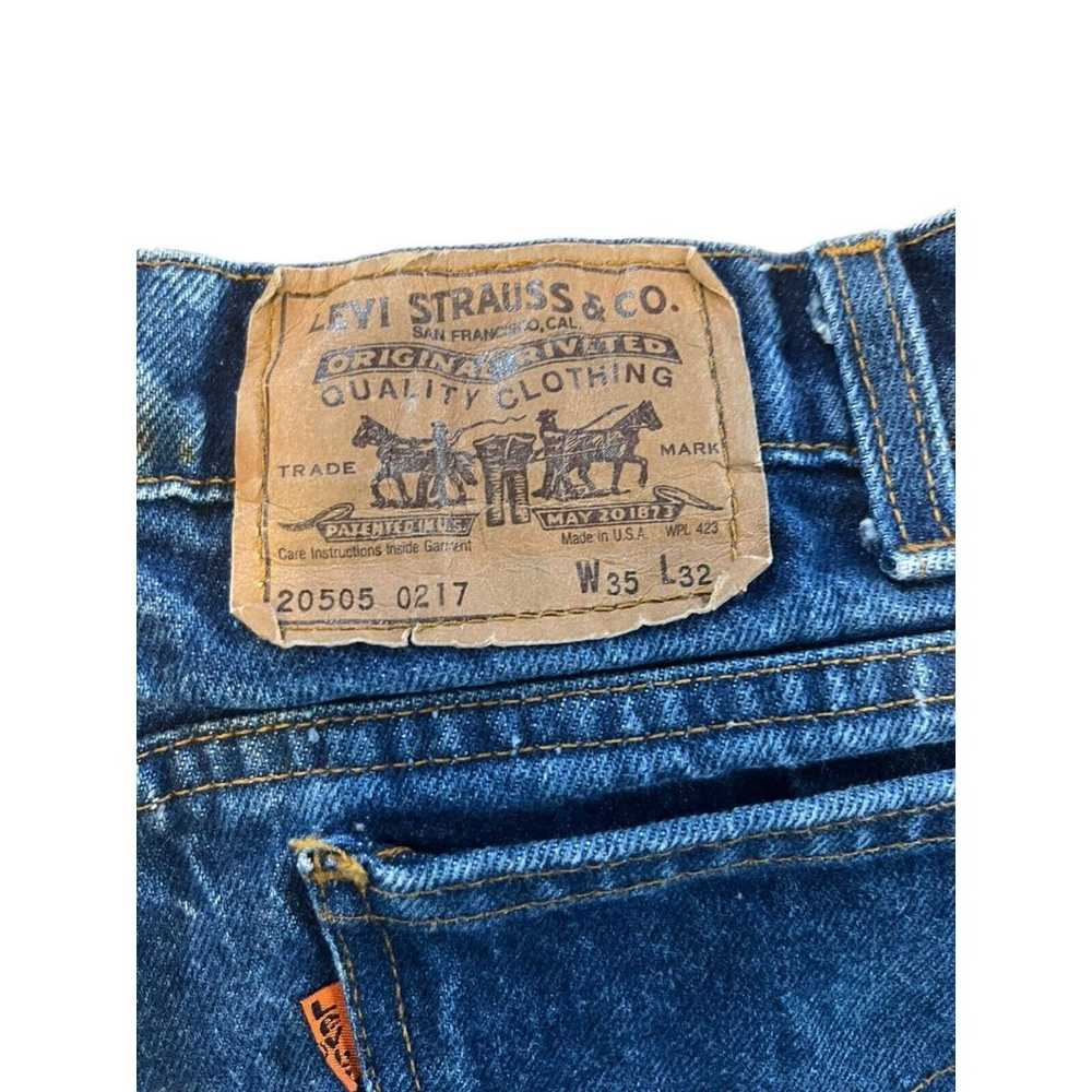 Vintage Levis 517 Mens 35X32 Blue Made in USA Ora… - image 3
