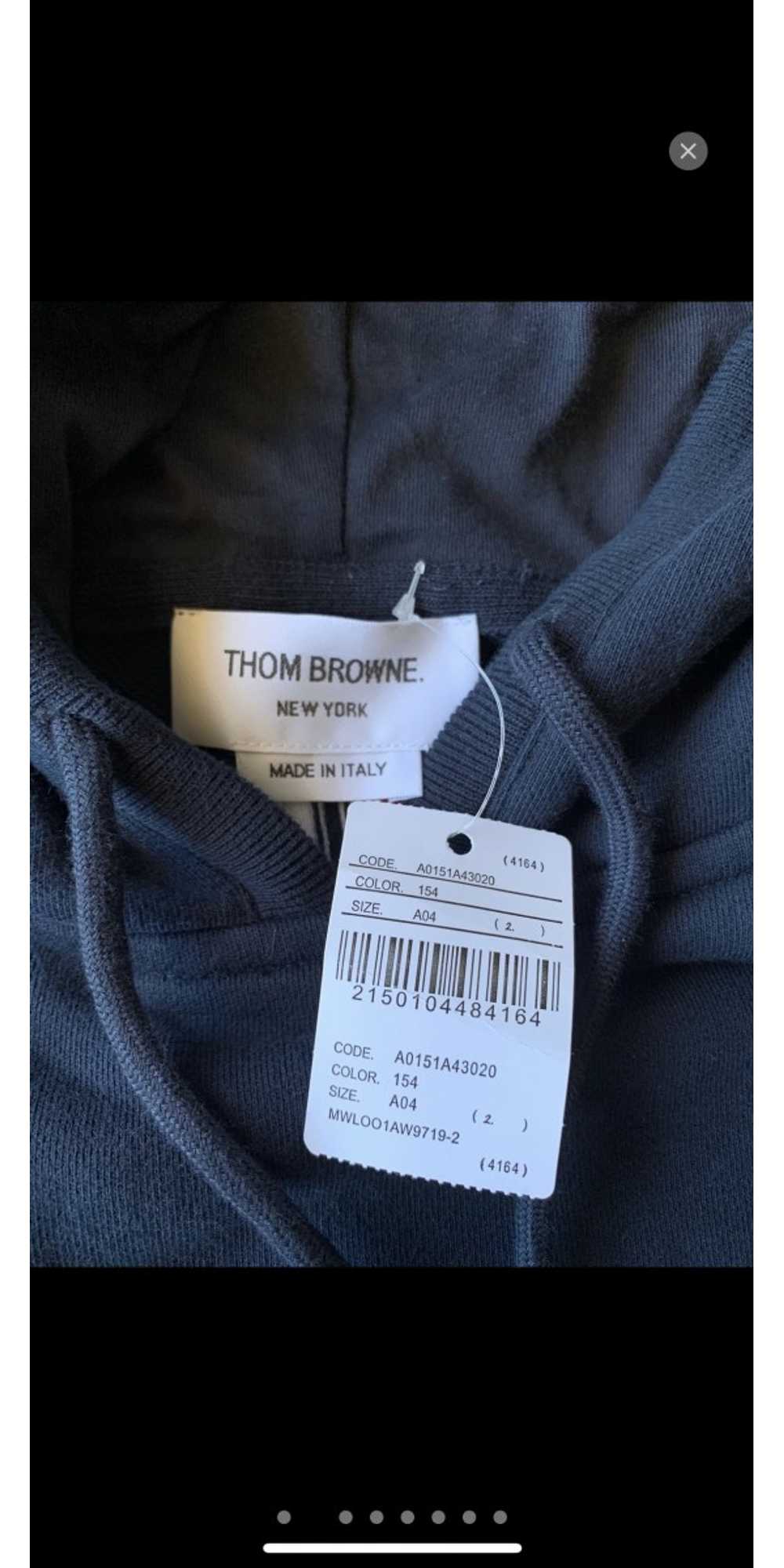 Thom Browne Center Back Stripe Jersey Hoodie NWT - image 4