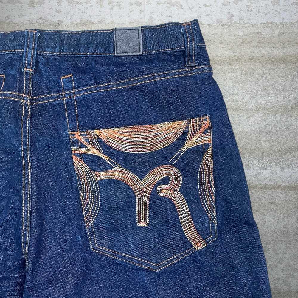 Vintage Skater Wide Leg Jeans Refuse Dark Wash Ba… - image 3