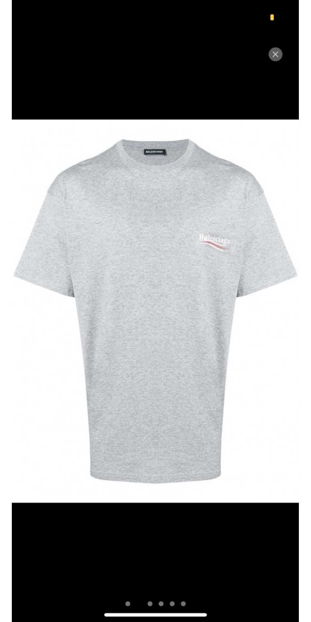 Balenciaga Grey Political Logo T-shirt - image 10