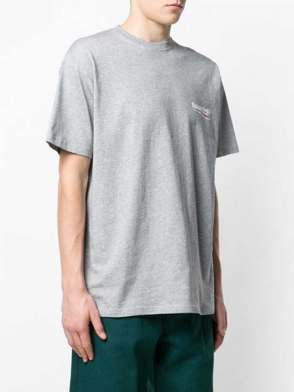 Balenciaga Grey Political Logo T-shirt - image 2