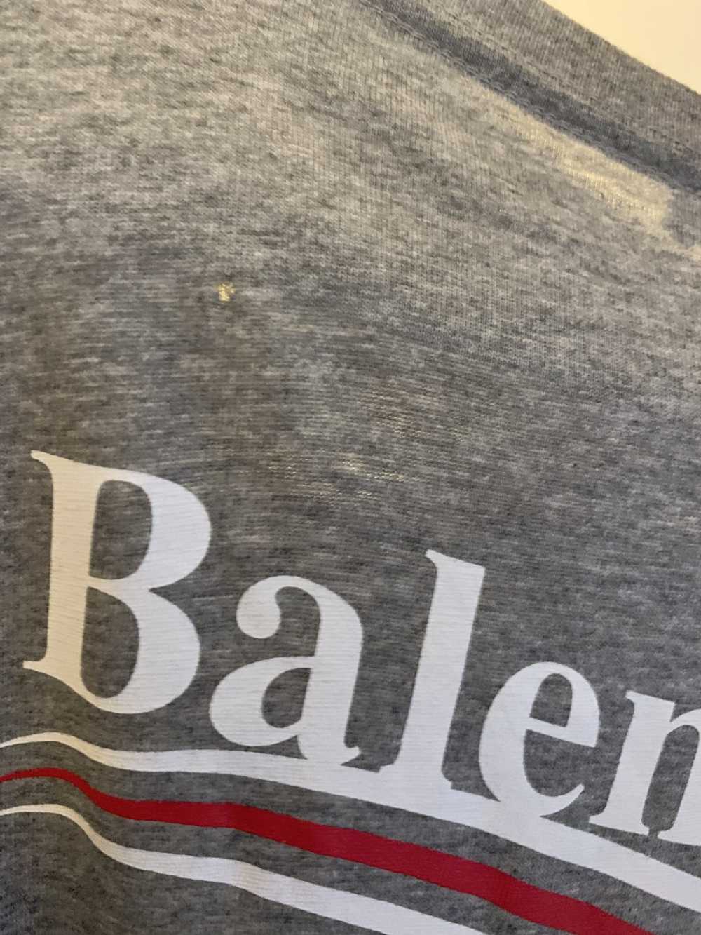 Balenciaga Grey Political Logo T-shirt - image 7
