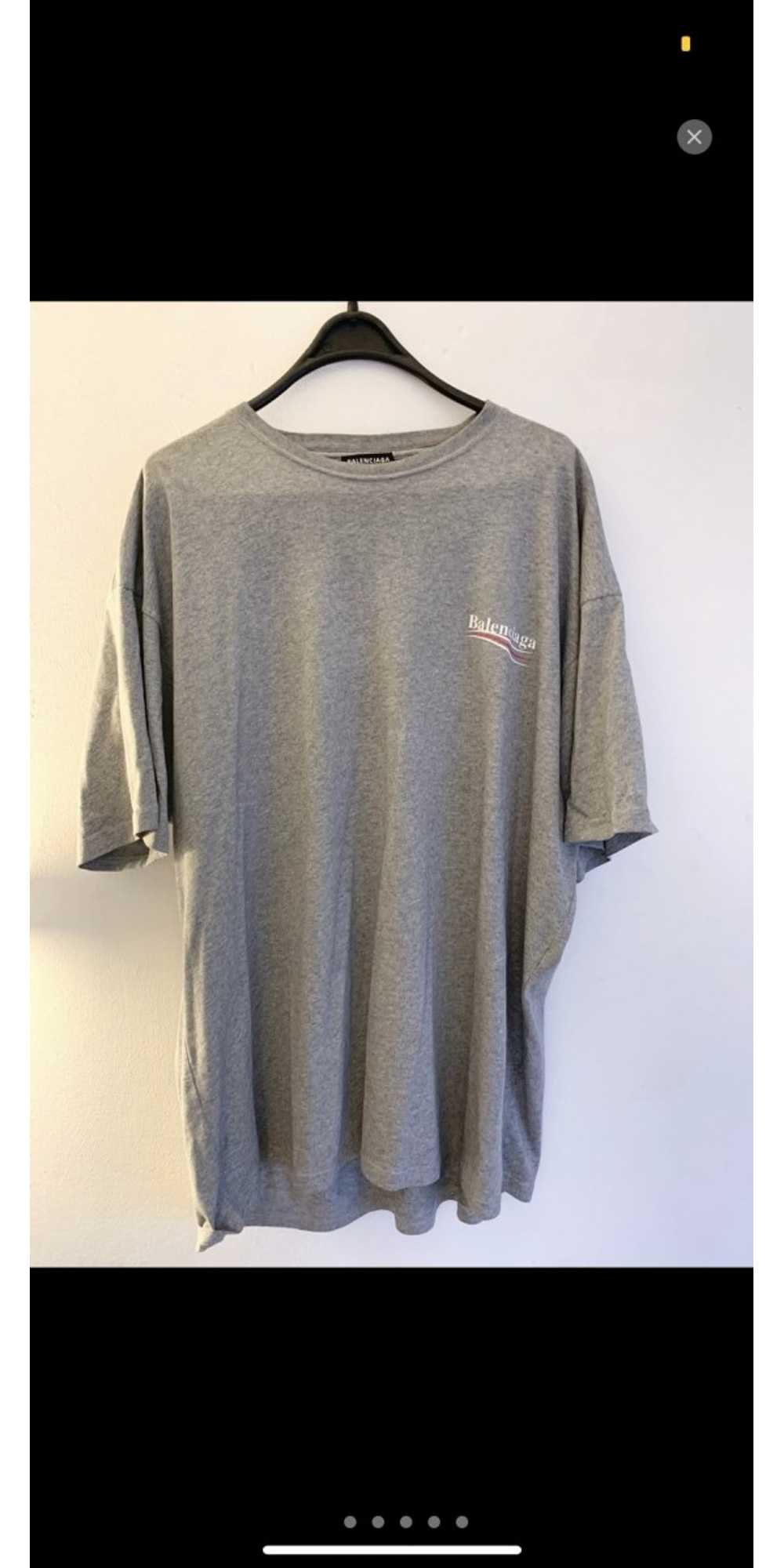 Balenciaga Grey Political Logo T-shirt - image 8