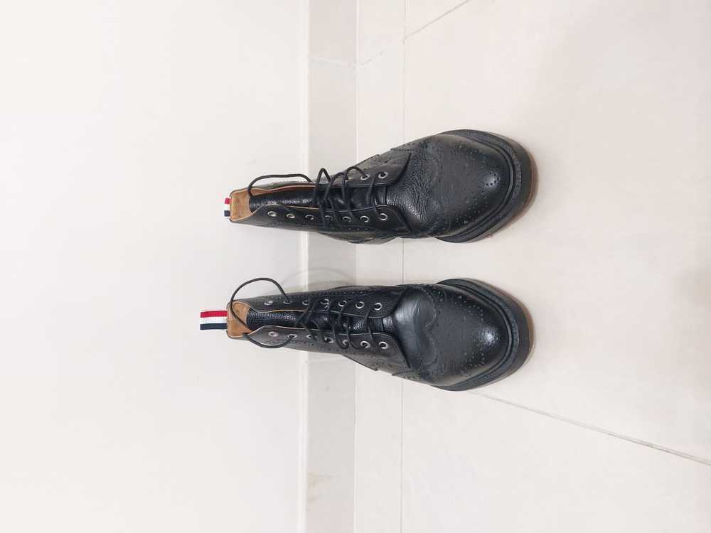 Thom Browne Pebble Grain Leather Wingtip Boots - image 2