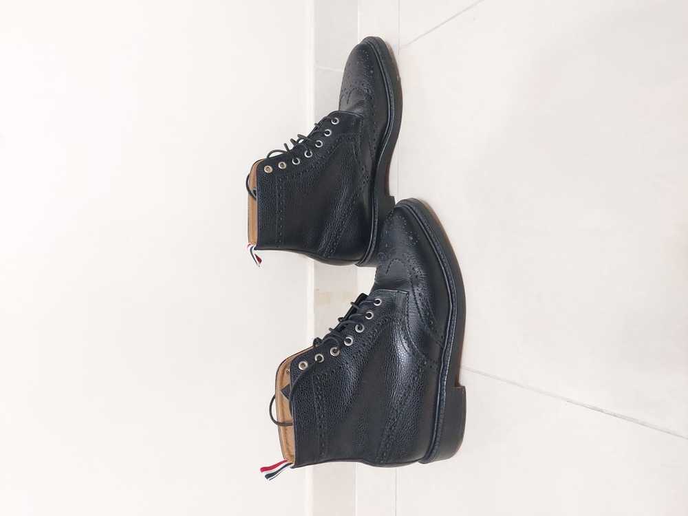 Thom Browne Pebble Grain Leather Wingtip Boots - image 3