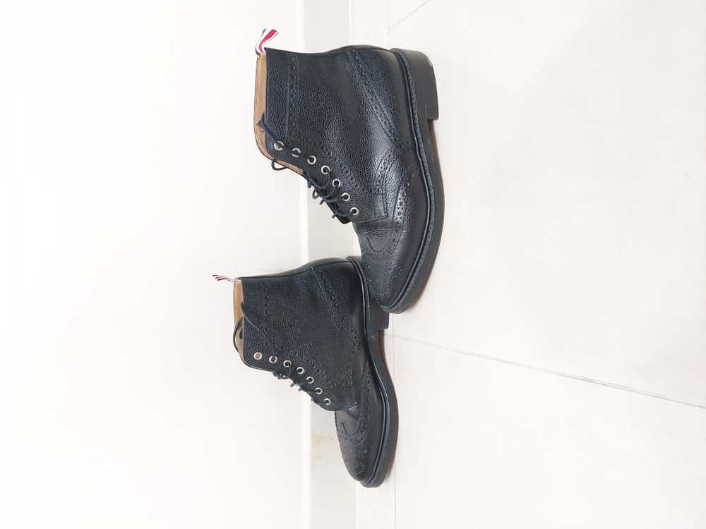 Thom Browne Pebble Grain Leather Wingtip Boots - image 4