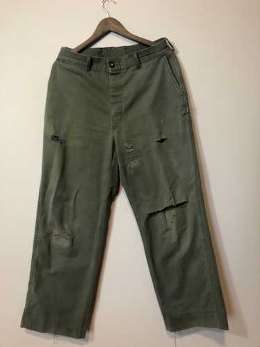 Vintage - 1940s USMC Herringbone Cotton Trousers