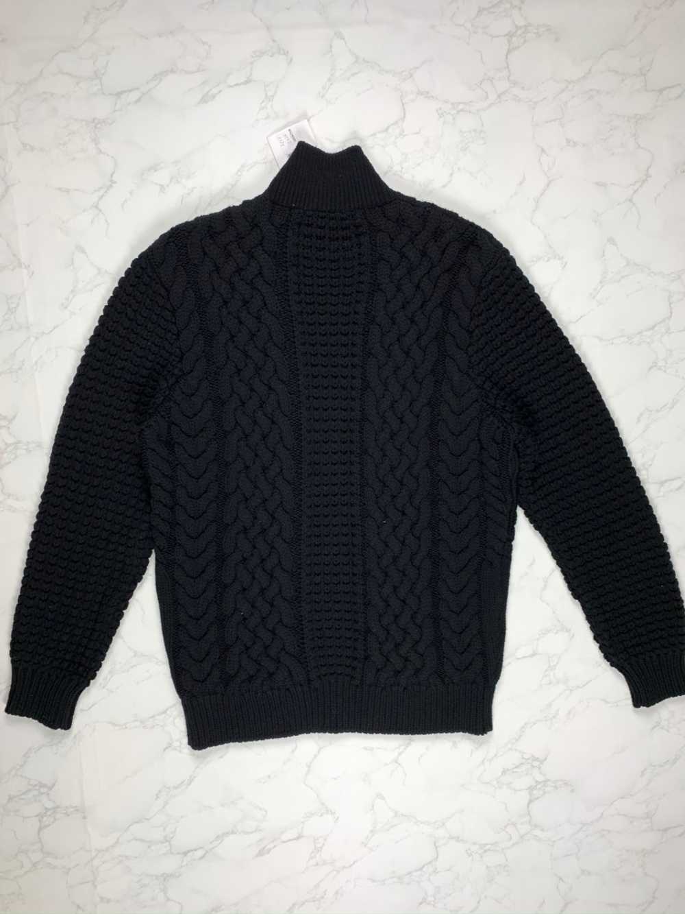 Balmain Black Wool Cable Knit Turtleneck - image 8