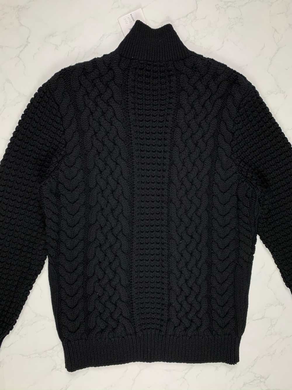 Balmain Black Wool Cable Knit Turtleneck - image 9