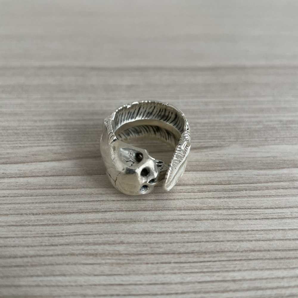 NUMBER (N)INE Skull and Feather Ring - image 1