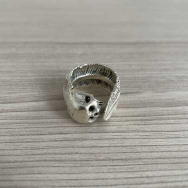 NUMBER (N)INE Skull and Feather Ring - image 1