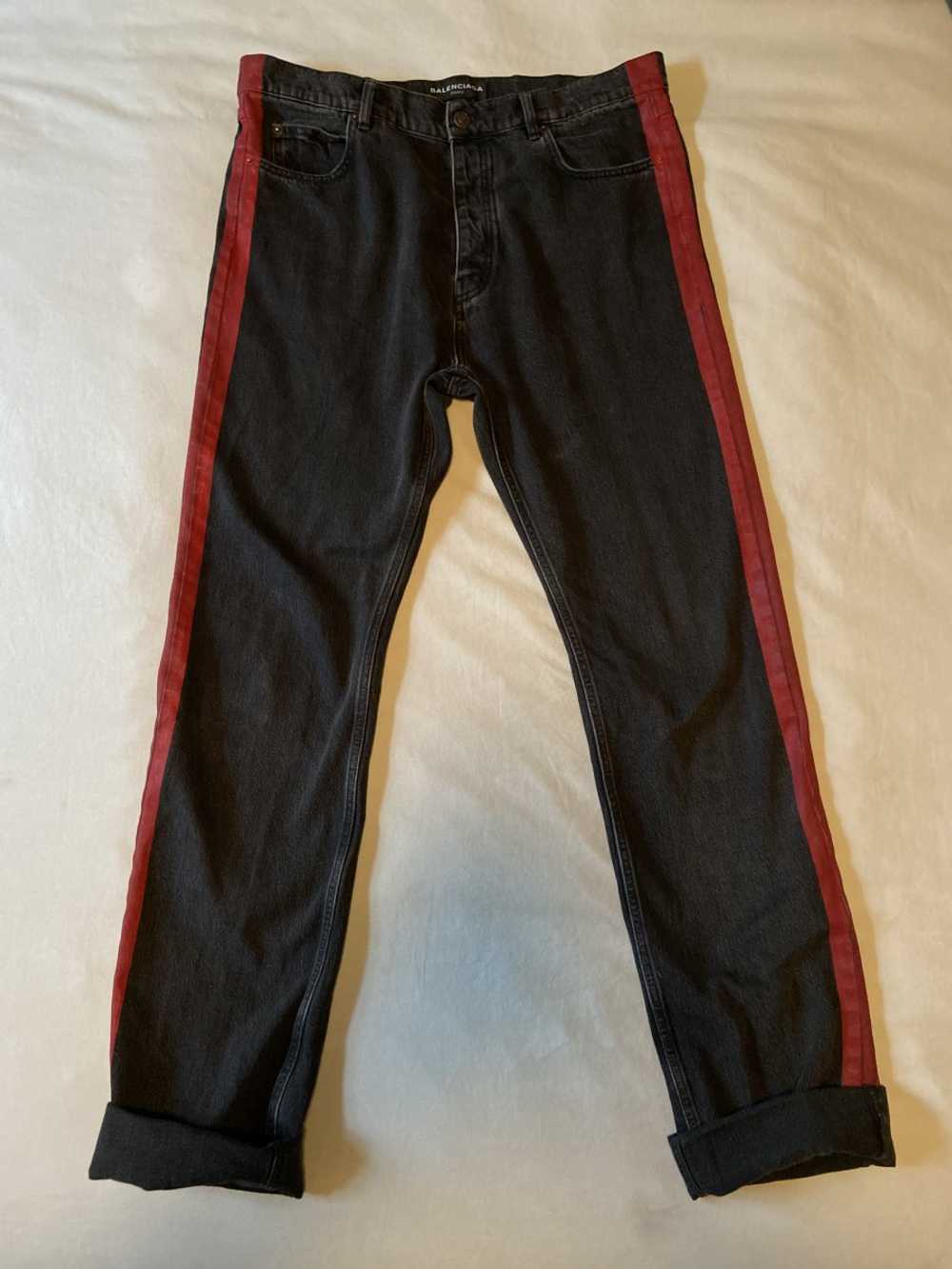 BALENCIAGA Red Stripe Denim - image 1