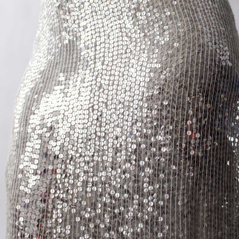 Vintage Silver Sequin Dress - image 3