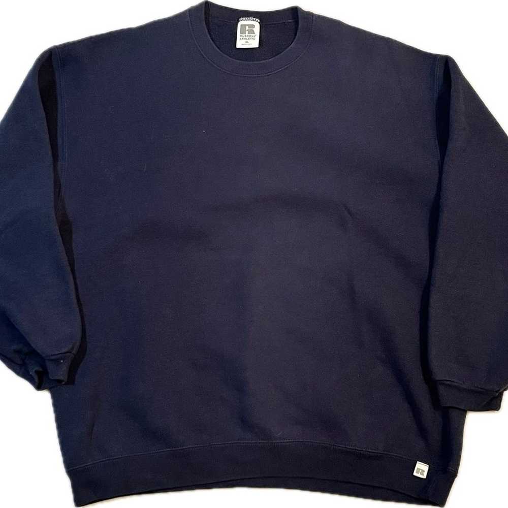 90s Russell Athletic Navy Crewneck - image 1