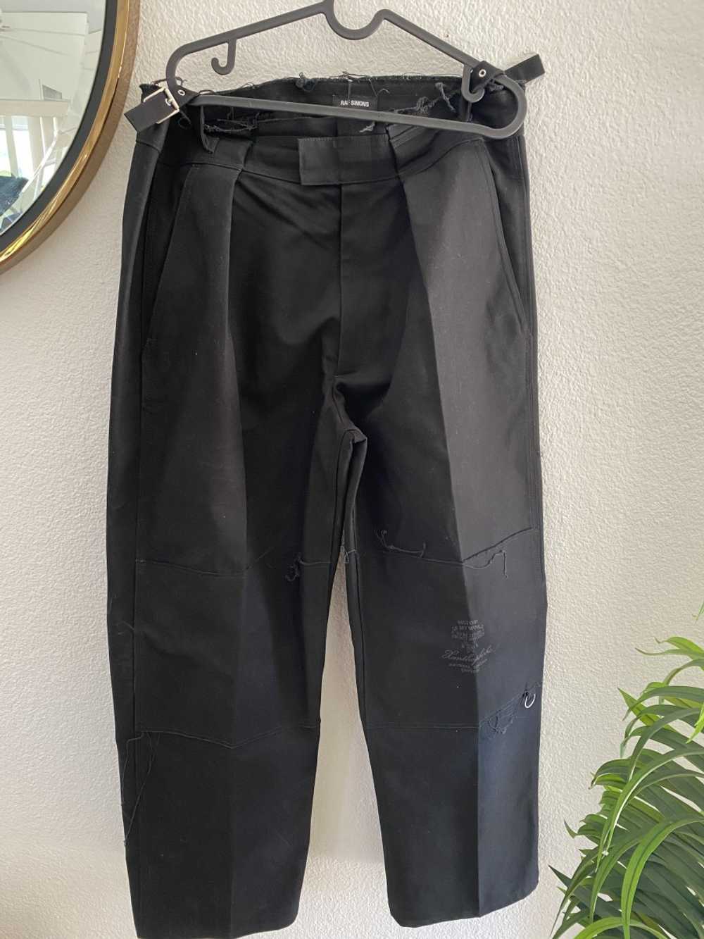 Raf Simons AW19 wide leg embroidered trousers - image 1