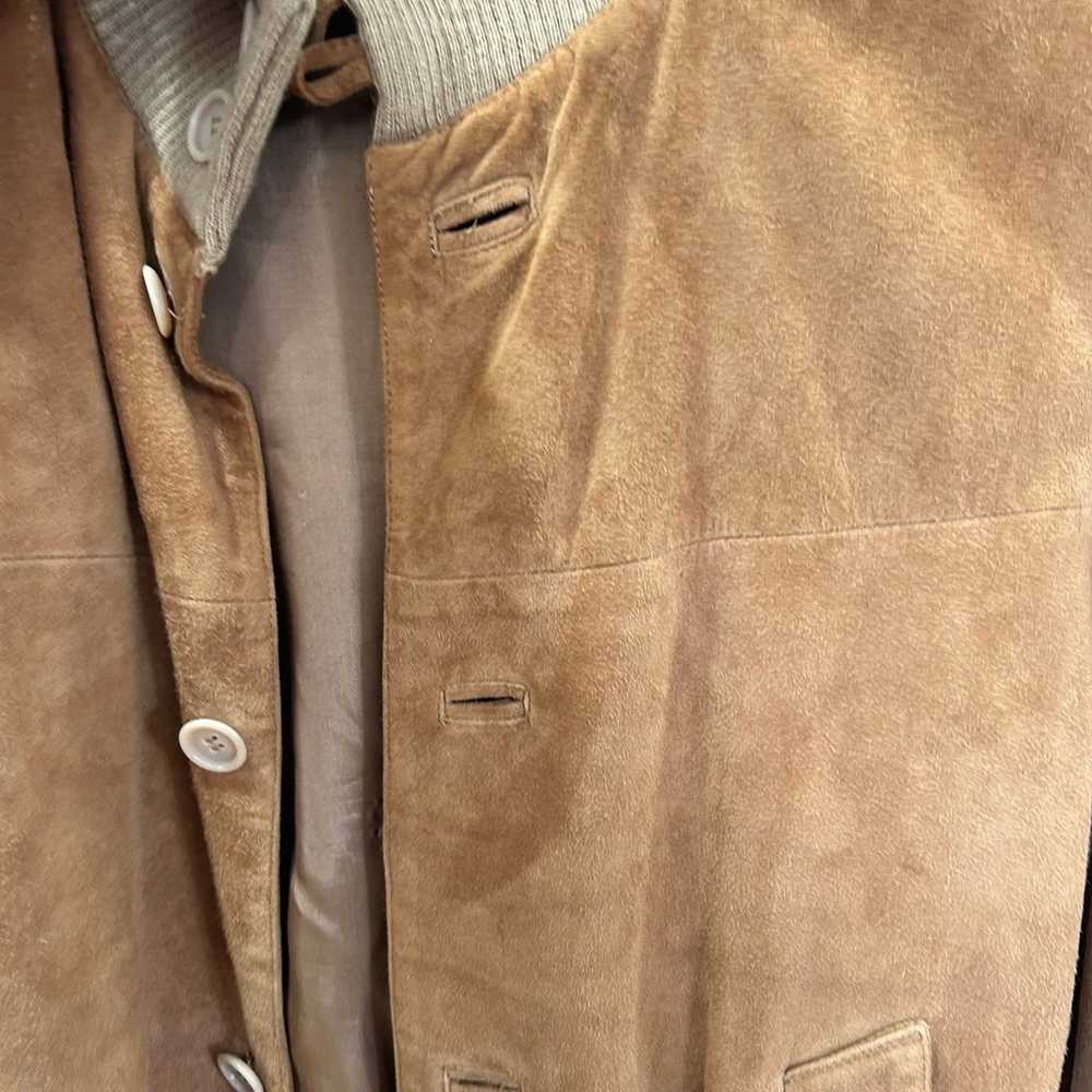 Vintage Suede Jacket Brown Men’s Button Up 70s 80s - image 10