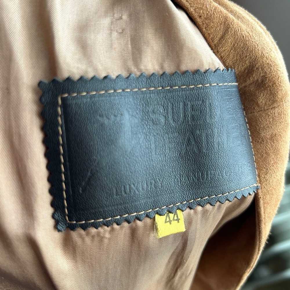 Vintage Suede Jacket Brown Men’s Button Up 70s 80s - image 9