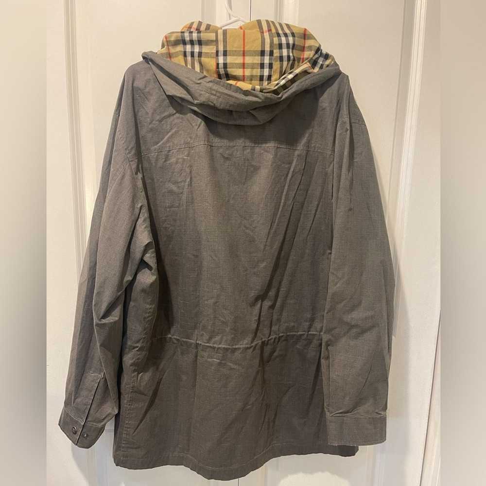 Vintage Burberry Hooded Trench with Classic Plaid… - image 2