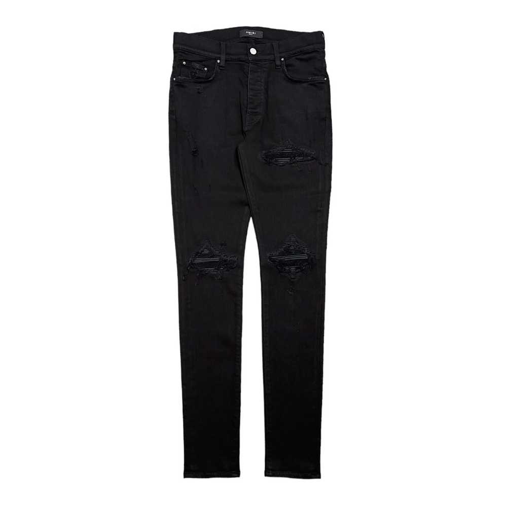 Amiri Amiri MX1 Leather Patch Jeans Black - image 1