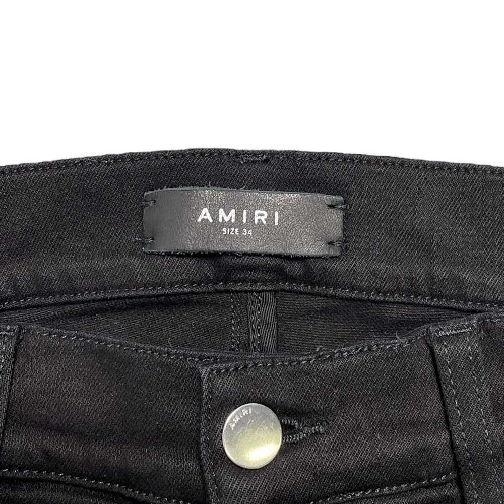Amiri Amiri MX1 Leather Patch Jeans Black - image 4
