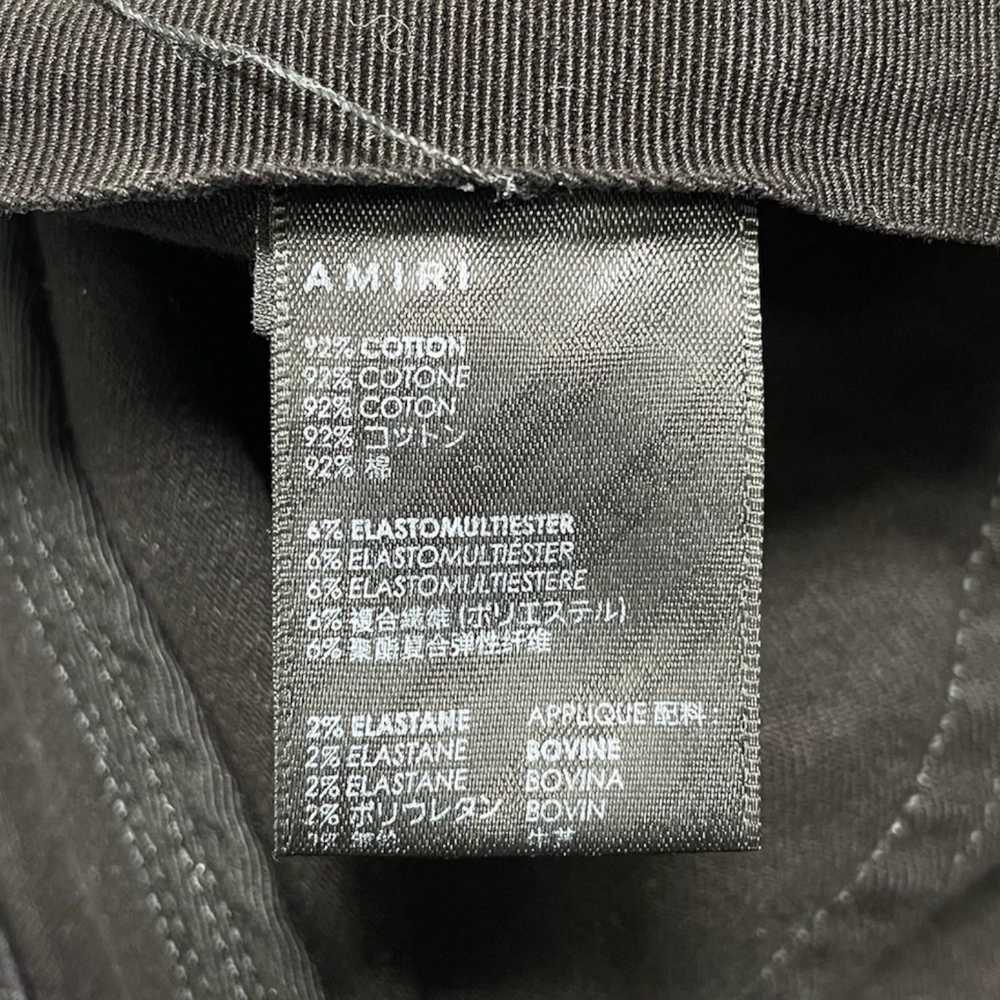 Amiri Amiri MX1 Leather Patch Jeans Black - image 5