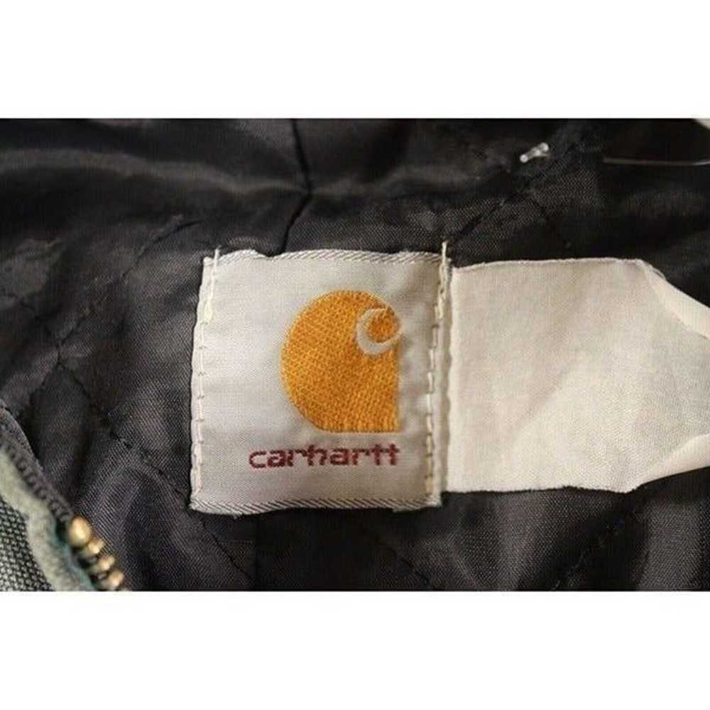 Vintage Carhartt Workwear Hooded Jacket Grey Size… - image 2