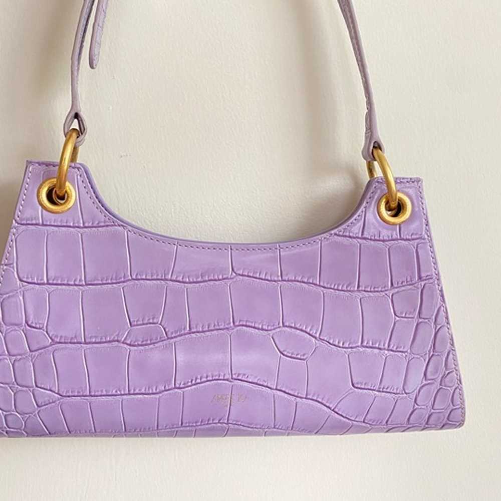 Apede Mod Purple Embossed Leather Shoulder bag on… - image 2