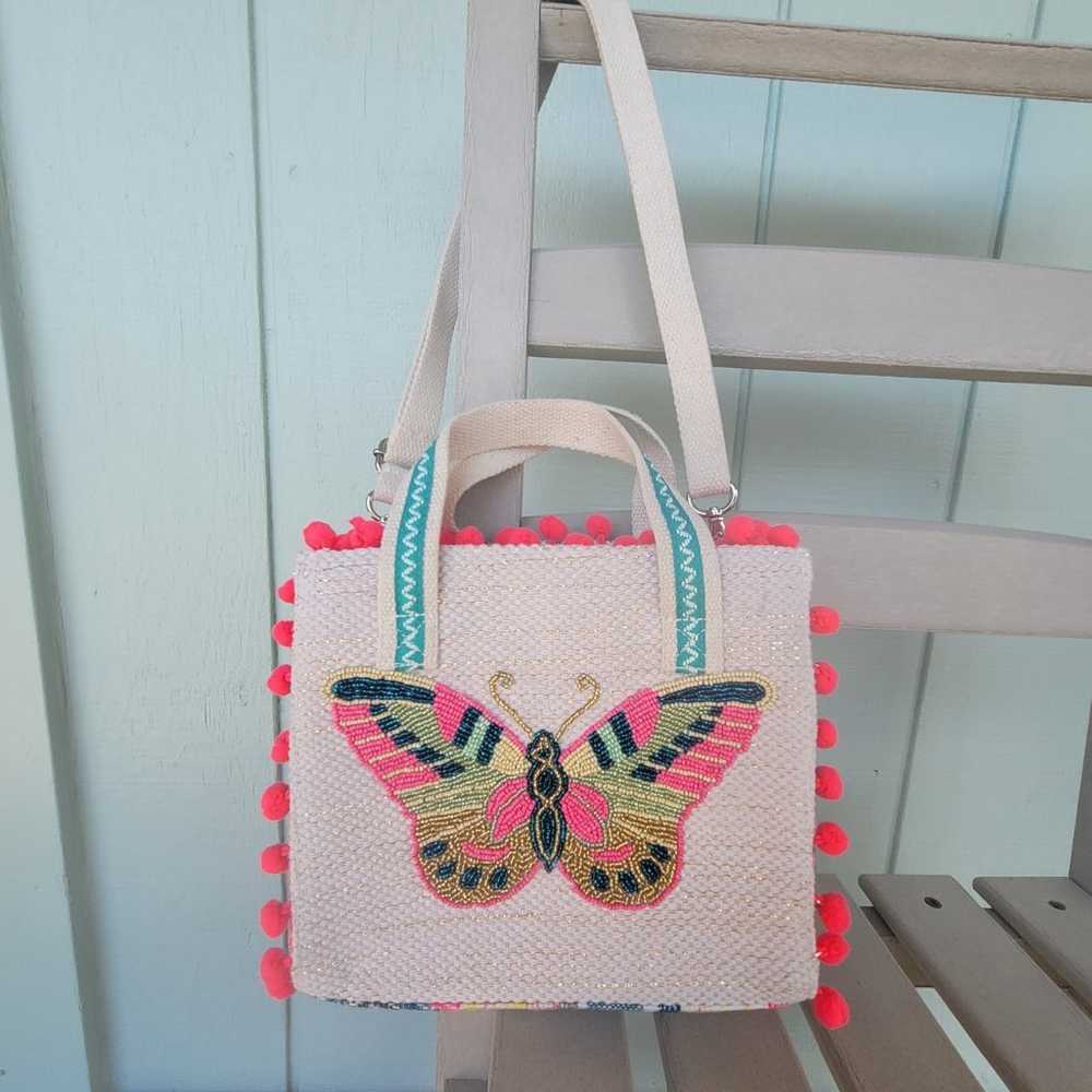 America & Beyond - Butterfly Beaded Tote - image 1