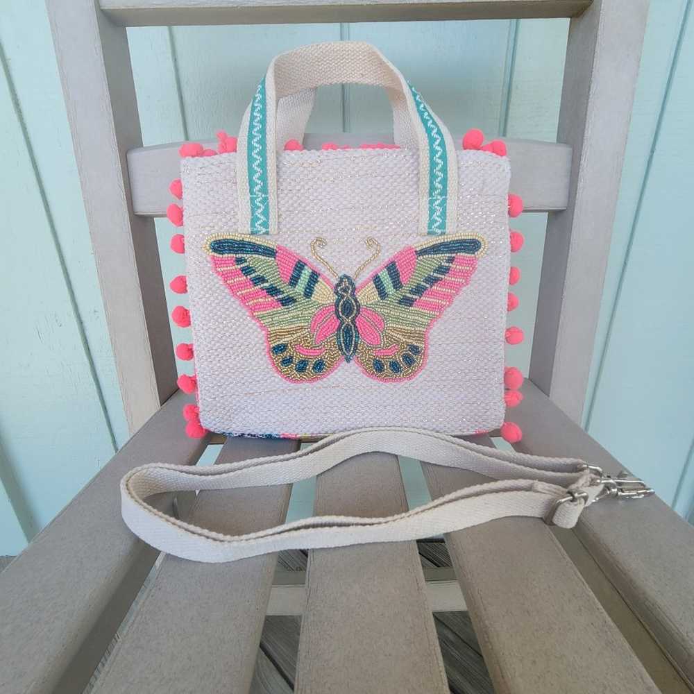 America & Beyond - Butterfly Beaded Tote - image 2