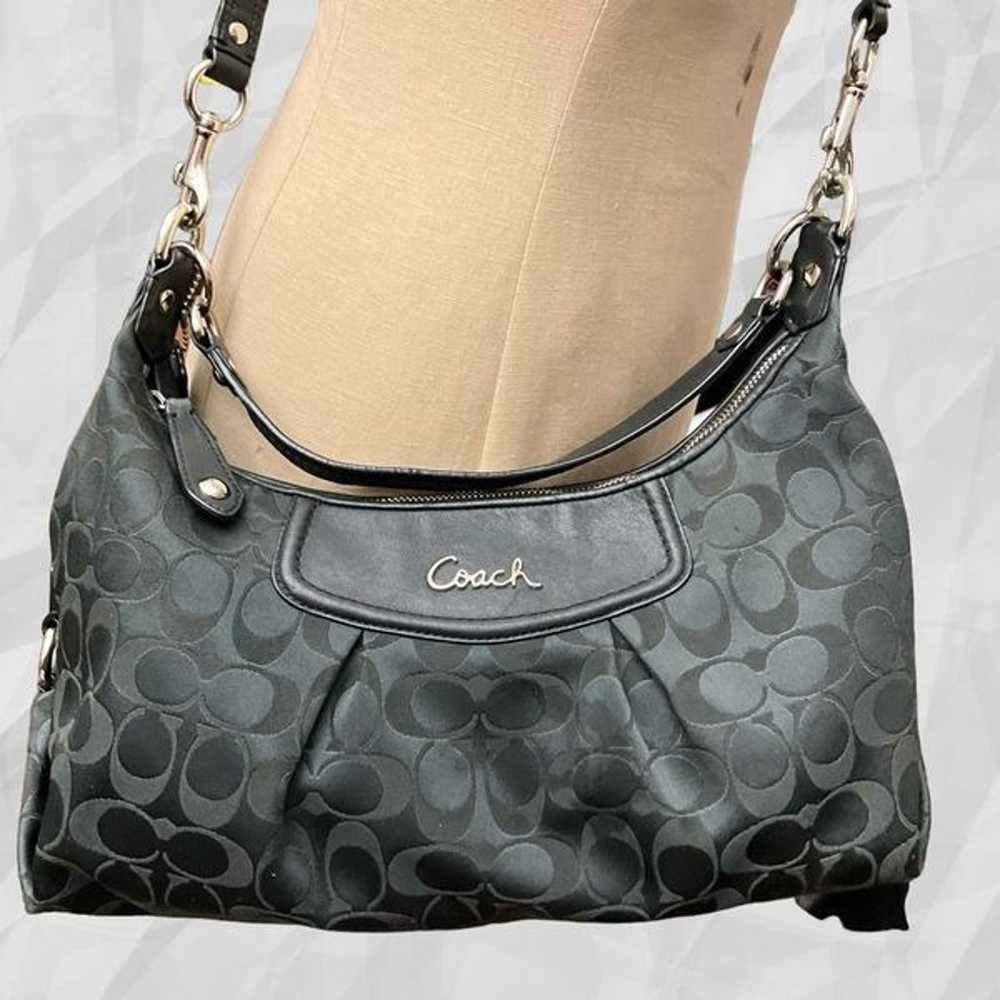 Coach (Authenticated) Black Signature Tabby Bag. … - image 4