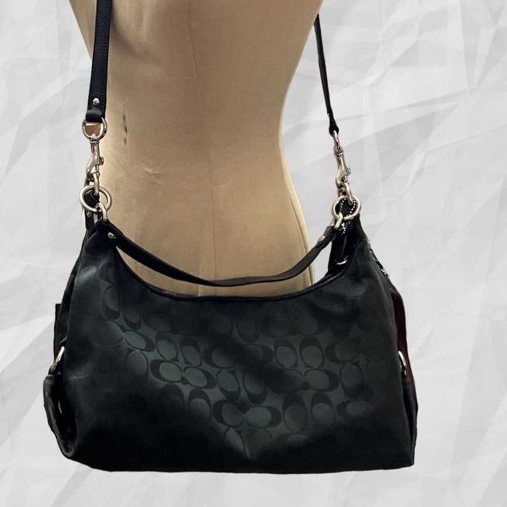 Coach (Authenticated) Black Signature Tabby Bag. … - image 6