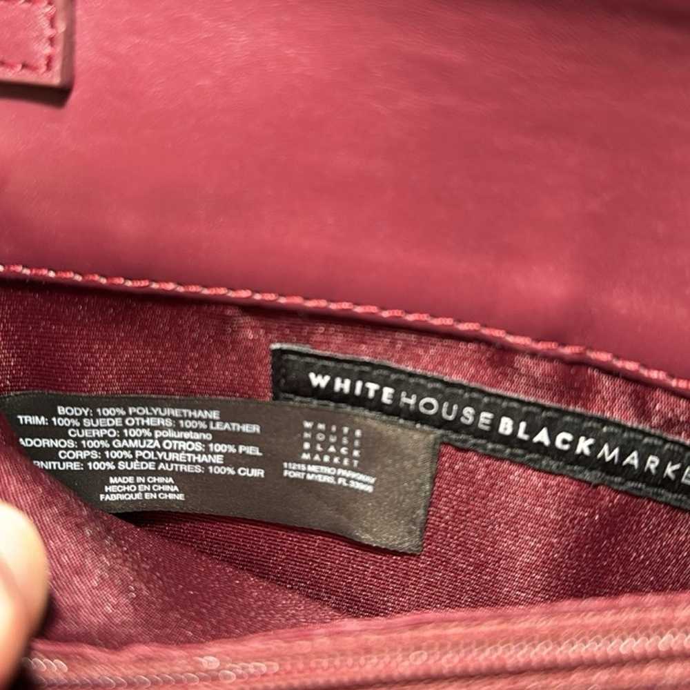 White House Black Market burgundy leather crossbo… - image 9