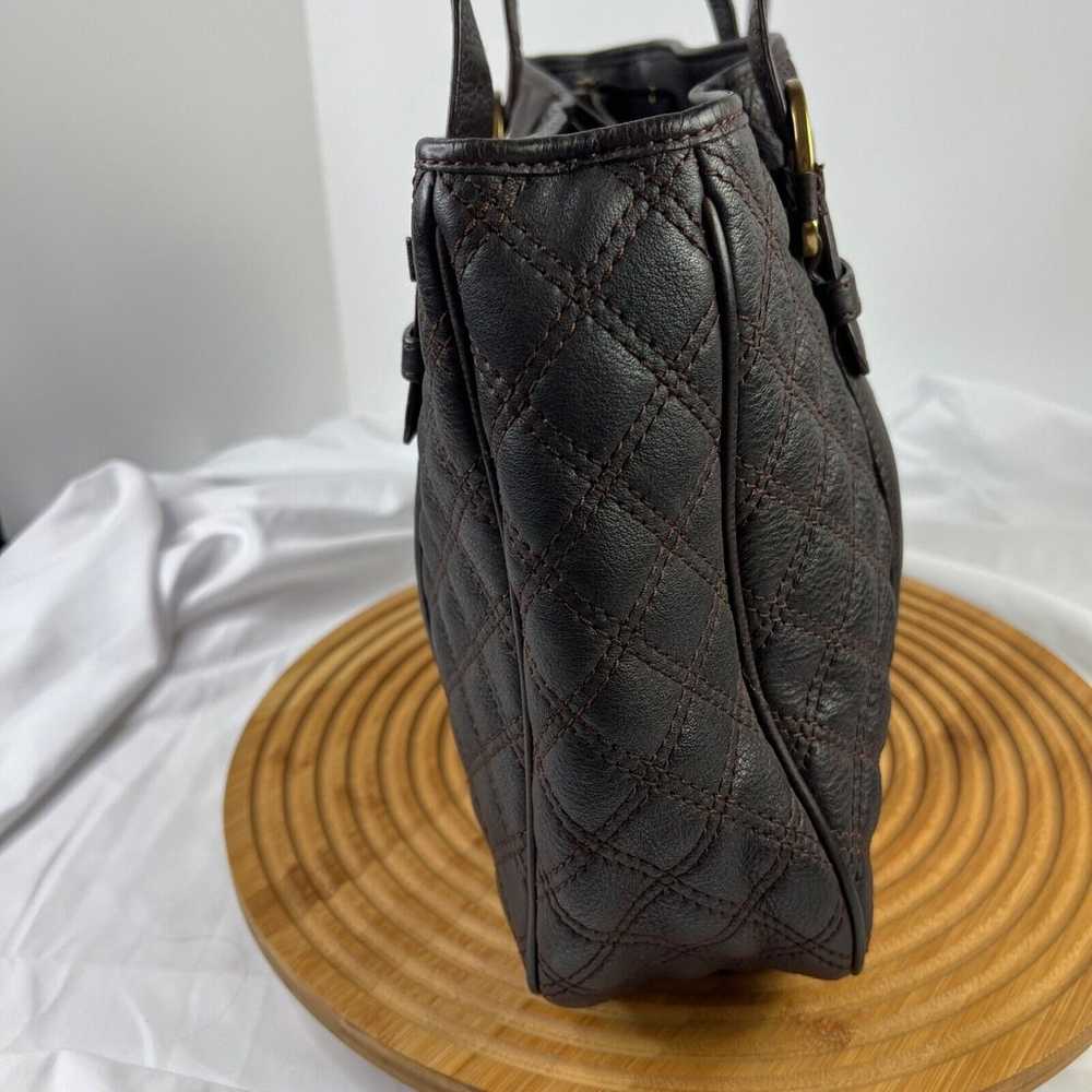 Michael kors dark Brown Leather Quilted Tote Shou… - image 2