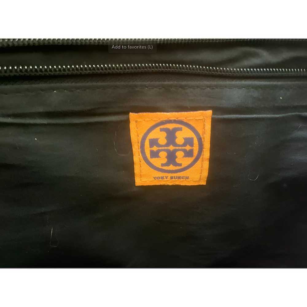 Tory Burch Tote Bag A4 Storage Canvas Leather Bla… - image 4