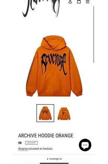 Revenge Revenge orange Archive Skull hoodie
