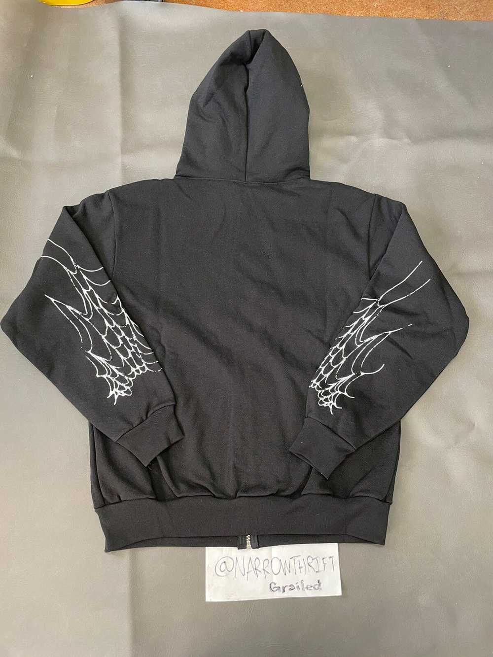 Revenge Revenge R Web Zip Up Hoodie Black Size Me… - image 9