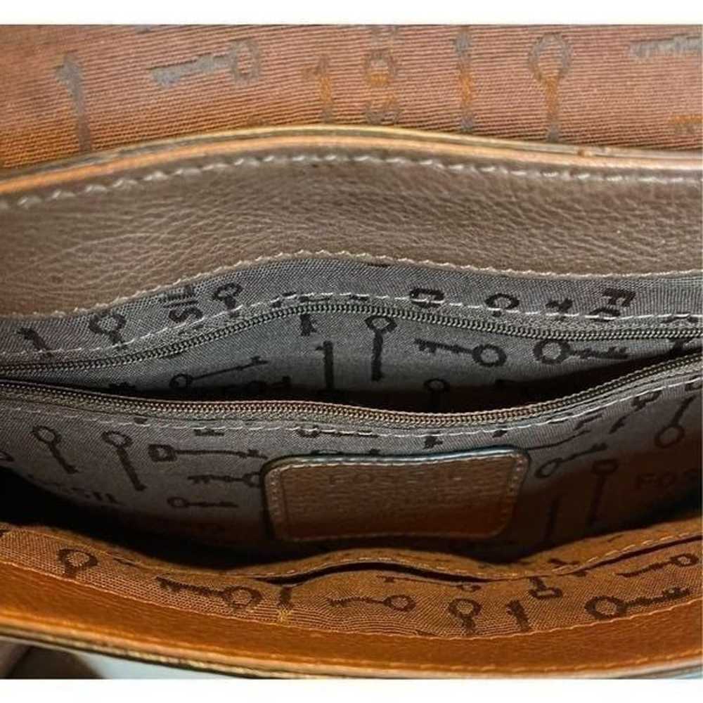 Fossil Maddox Patchwork Flap Crossbody Bag Luxury… - image 8