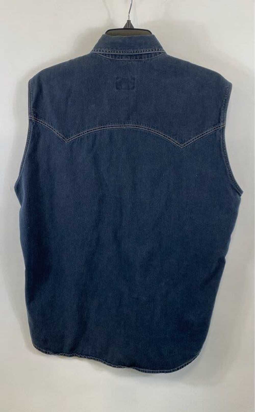 Versace Jeans Couture Blue Denim Vest - Size Medi… - image 3