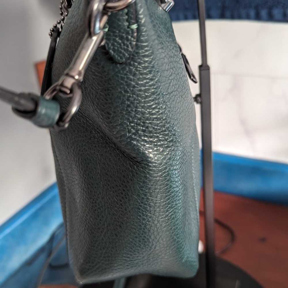 NWOT Coach Kacey Amazon Green Pebble Leather Top … - image 6