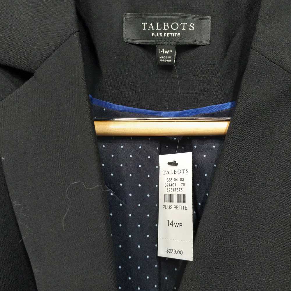 Women's Talbots Black 2-Button Blazer Size 14WP N… - image 2