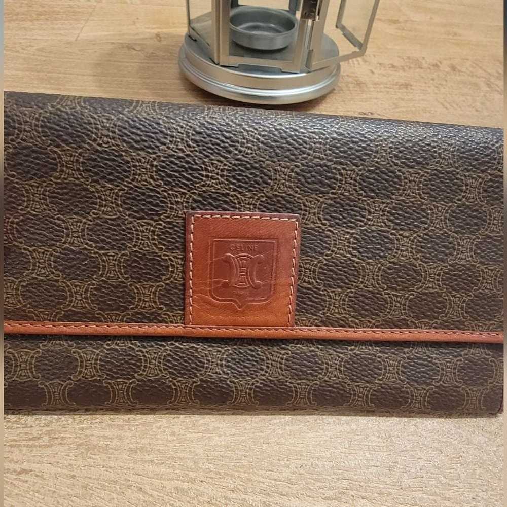 Celine Brown & Tan Vintage Monogram Long Wallet - image 2