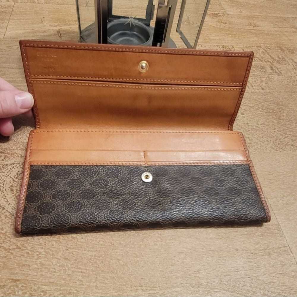 Celine Brown & Tan Vintage Monogram Long Wallet - image 8