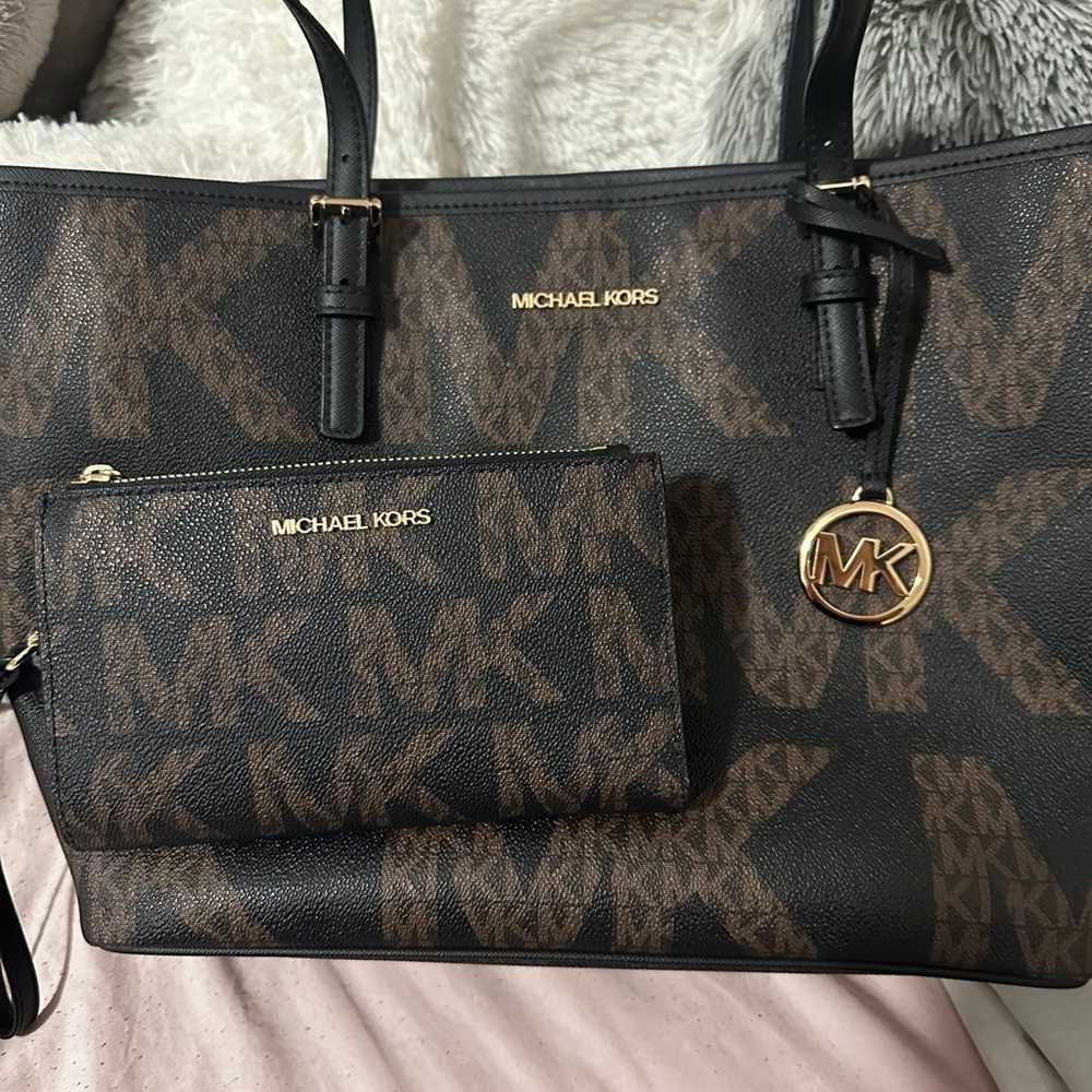 Michael Kors tote and wallet - image 2