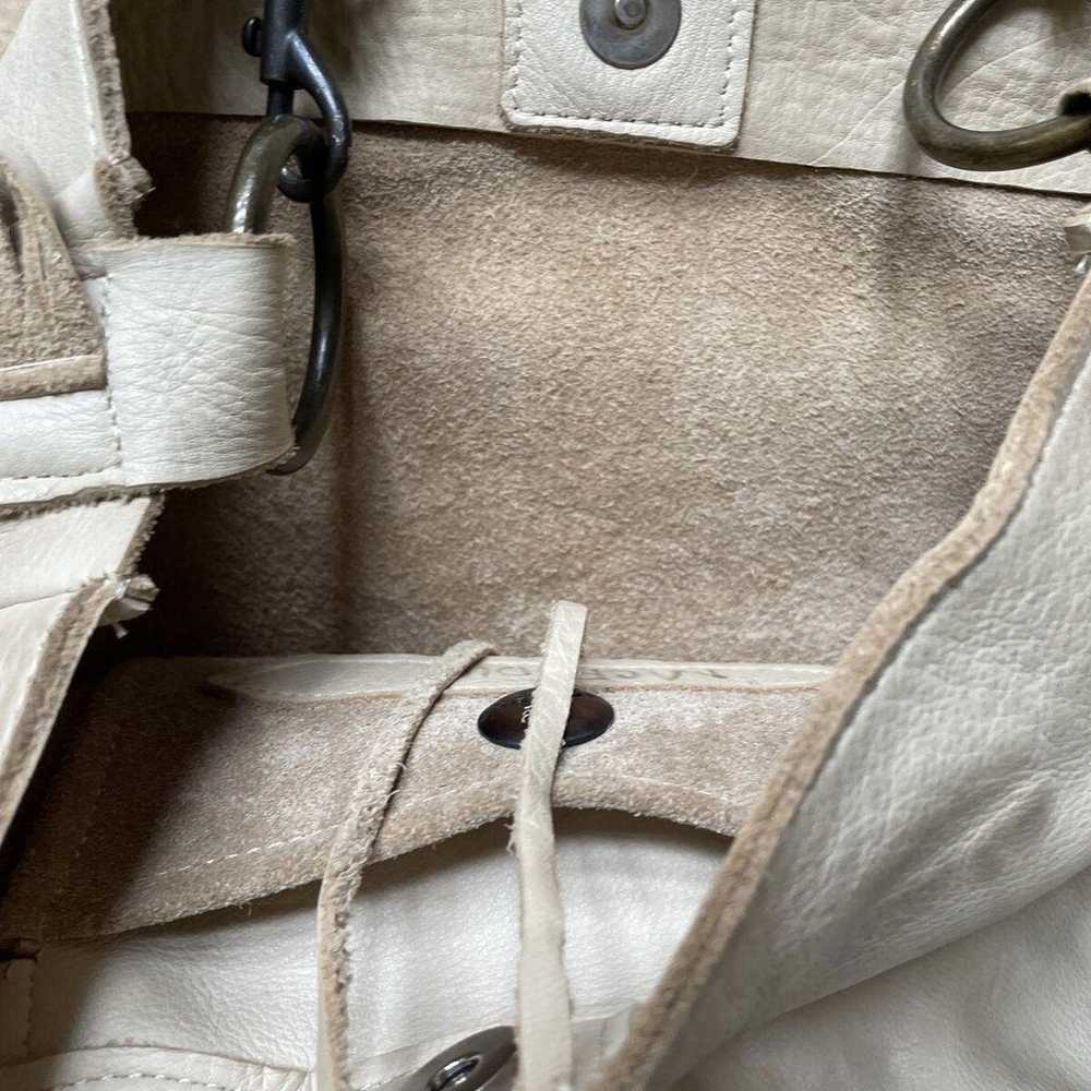 McFadin Leather Fringe Crossbody Bag Beige Tan Sh… - image 7