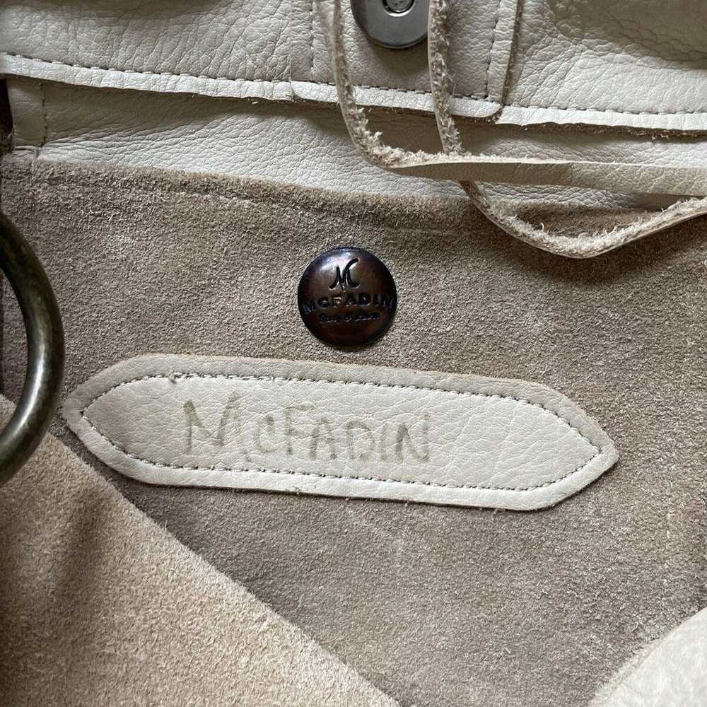 McFadin Leather Fringe Crossbody Bag Beige Tan Sh… - image 8