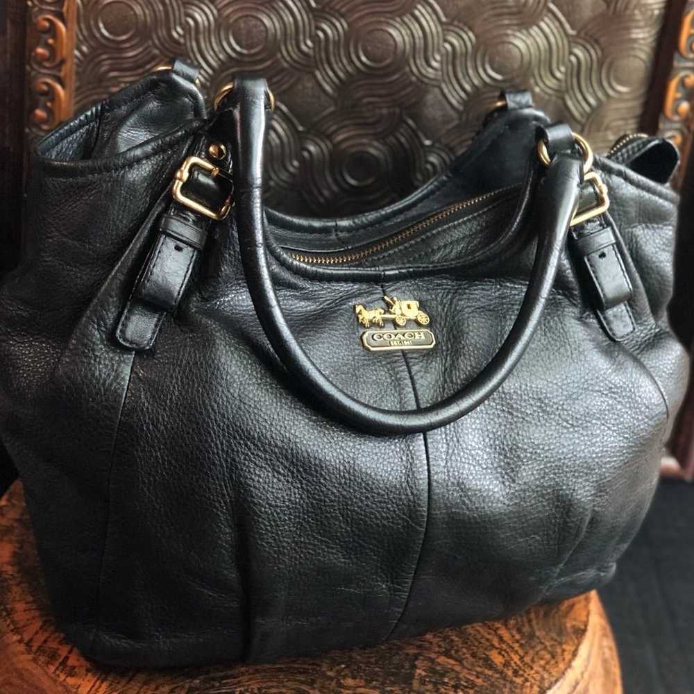 Coach Madison Abigail 18812 in Black Leather and … - image 1
